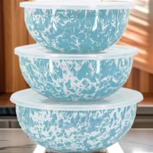 Multi-Color Decorative Metal Enamel Bowl Lid for High-Quality Household Use