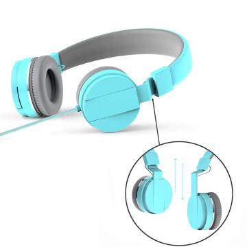 Auriculares portátiles con cable para computadora portátil plegable