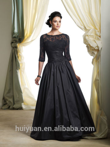 Beautiful A-line Top Lace Long Sleeve Lace Evening Gown