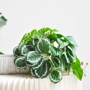 Artificial Hanging Plant Decorative Greenery with Flowers and Bush