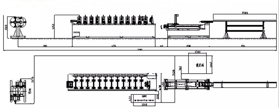 C Bracing Section Roll Forming Machine