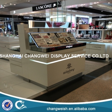 wooden cosmetic display stand,cosmetic counter display