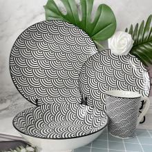 Wave pattern pad printing tableware