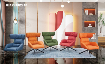 Modern Special Brown Colorful Office Swivel Sofa Chair