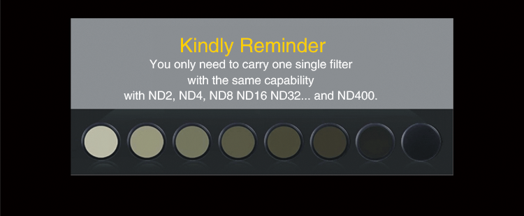 Filtro ND de densidad neutra de atenuador ajustable de 37-82 mm Filtro de cámara de densidad neutra variable ND2-400