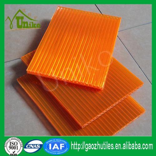 lexan uv blocking matte anti-fog corrugated impact resistance plastic honeycomb hollow roofing sheet