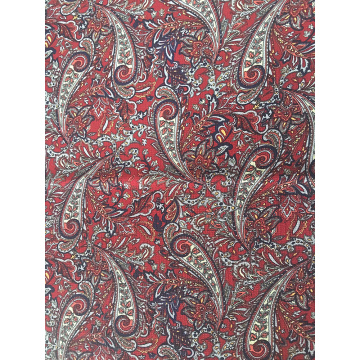 Paisley Tasarım Polyester Kabarcık Şifon Baskı Kumaş