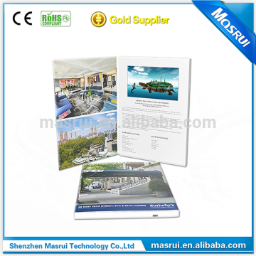 real estate theme video in print lcd video brochure card
