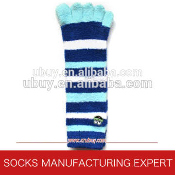 striped five toe sock