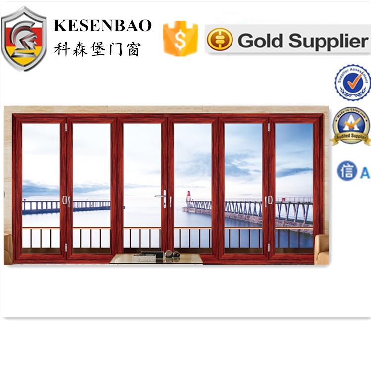 alibaba China market 75 series aluminum glass door with folding open style