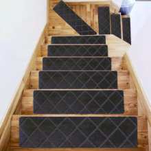 Non-Slip Indoor Wood Stair Treads Rugs for Safety - Anti-Moving Stair Runners for Kids and Dogs
