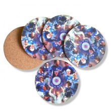 Marble Acacia Wood Coaster with Incense Burner, Glass Ceramic Mug Set