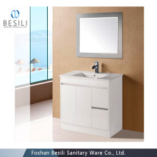 Bathroom MDF white cabinet mirror vanity combo JADA