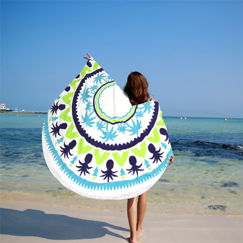 printing microfiber round towel beach