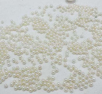 white 3mm freshwater seed pearl