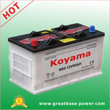 N95 (95 AH 12V) Japanese Car Battery Vehicle Battery Dry Charged Battery
