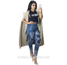 China custom brand name latest design trousers women jeans negotiate price