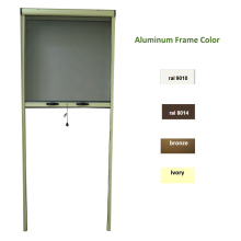 Retractable window screens for french window