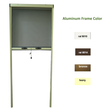 Retractable window screens for french window