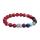 7 perles de chakra gemmes bouddhisme et bracelet en cornaline rouge en alliage de Bouddha