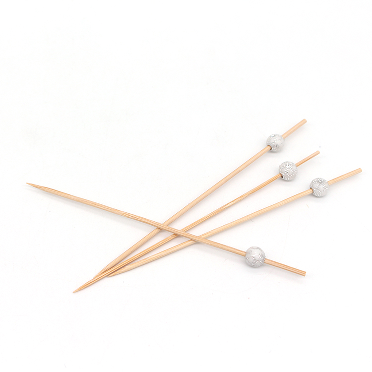 2020 handmade mini gold ball disposable bamboo cocktail picks