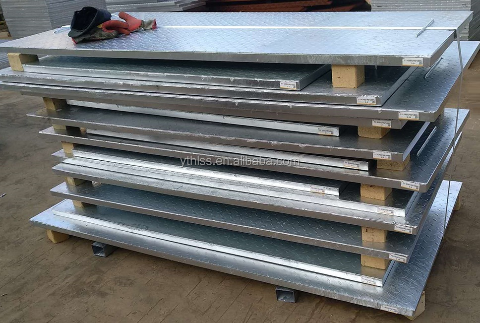 Galvanized Steel Floor Grating with Checkered plate compound steel grating for walkway platform