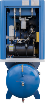 0.51m3/min Lubricated Receiver Mounted Screw Air Compressor