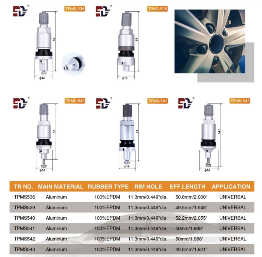 Tpms Replacement Valve 536 543