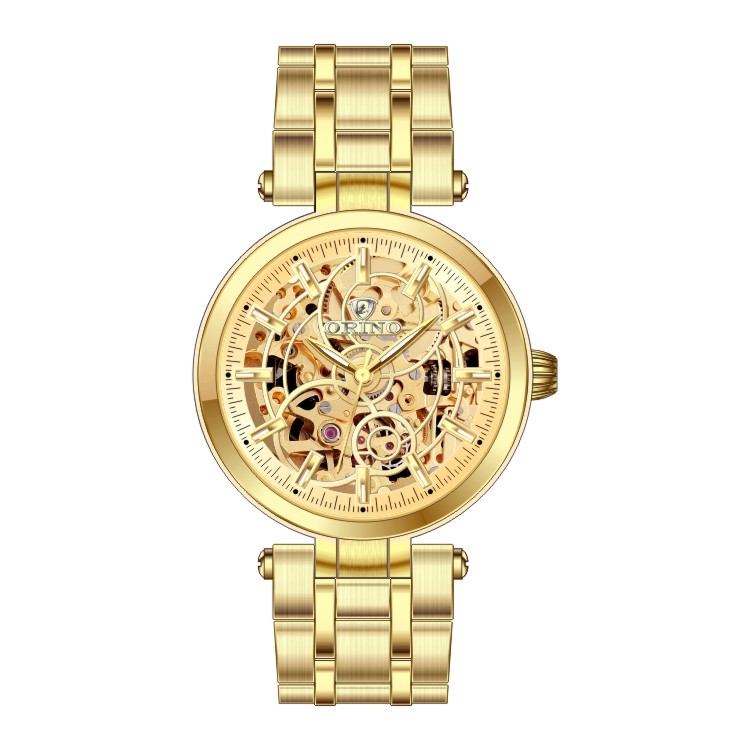 Золотые механические часы gold mechanical watch