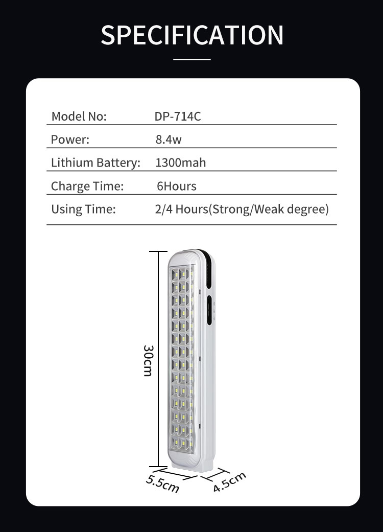 Portable Rechargeable SMD Emergency Light with Handle-714C-detail-8 Portable Rechargeable SMD Emergency Light with Handle-714C-detail-8