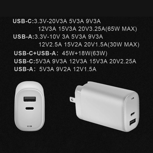 Wholesale 65W Universal travel Wall Charger For Laptop