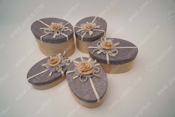 Cotton fabric hand made flower hat packing box