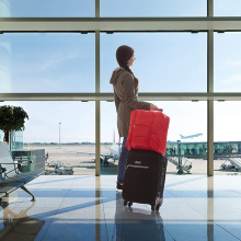 Colorful Backless Booster Seat Carrying Case and Storage Bag for Travel and Airline Use