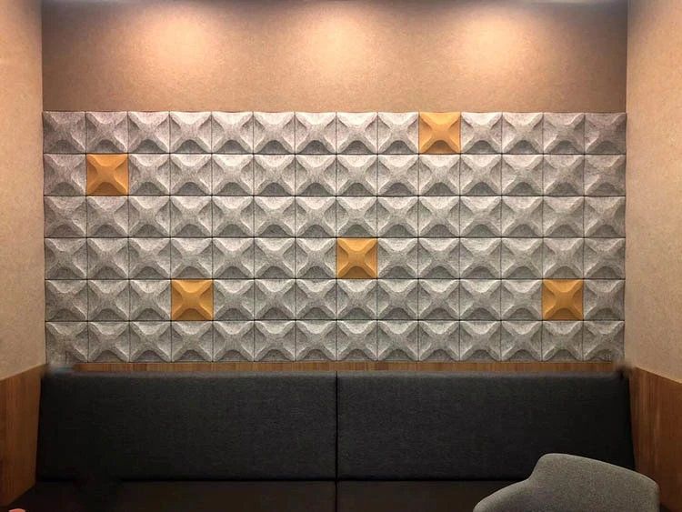 Polyester Fiber Decoration 3D Aoucstic Wall Panels