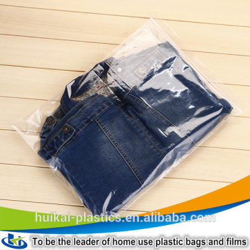 Clear plastic shirt packaging bags/clear plastic zipper garment bags/large clear plastic bags