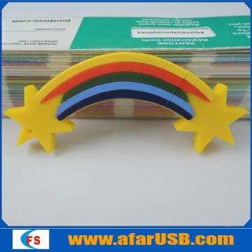 PVC usb rainbow usb flash drive with custom logo and high quality