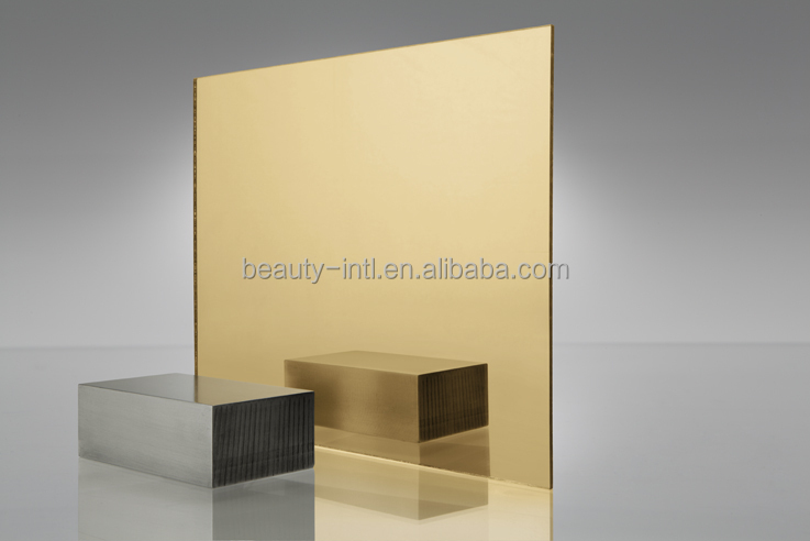 1mm silver and gold color acrylic mirror/decorative wall acrylic mirror sheet