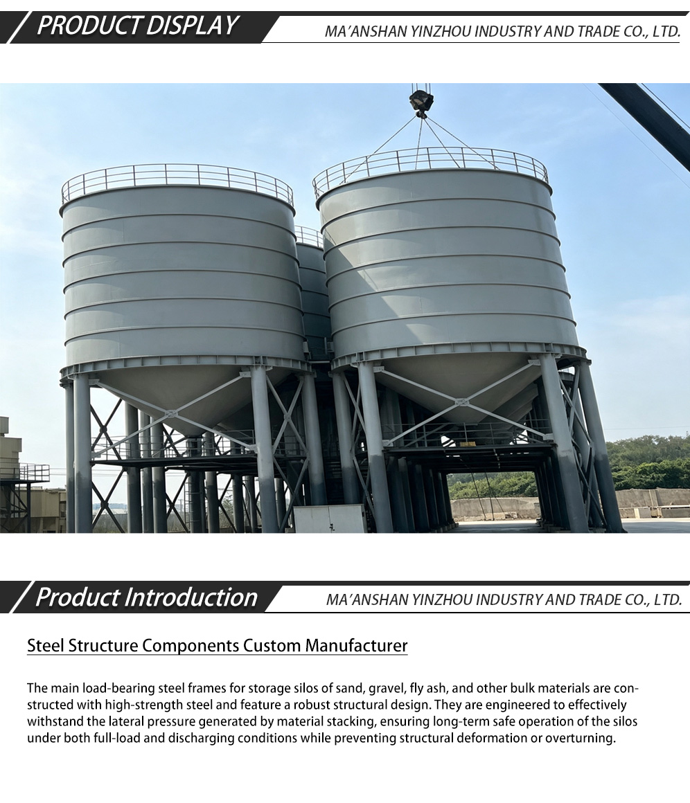 Стальная опорная рама силоса для порошков и заполнителей-x Powder & Aggregate Silo Steel Support Frame-x