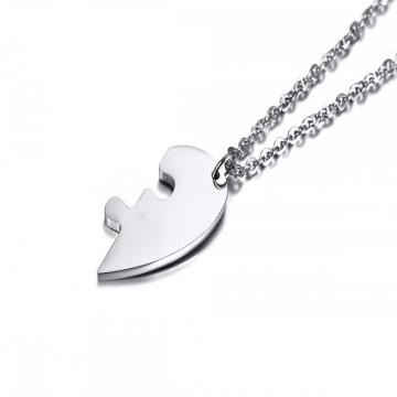 Stainless Steel Matching Puzzle Block Necklace