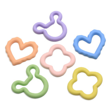 Best Seller Hollow Resin Craft Multi Color Heart Flower Shape Craft for Diy Hair Clips Making Accessory