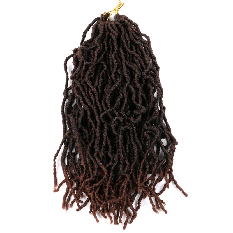 Crochet Faux Nu Locs Wavy Goddess Soft Dreadlocks Synthetic Nu Gypsy Locs Preloop Hair Extension 14/18/24inch