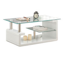 Glass Coffee Table with Shelf for Living Room?