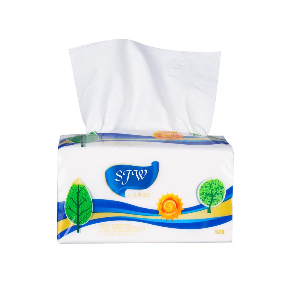 Anpassad tryckt logotyp Soft Pack Facial Tissue Paper