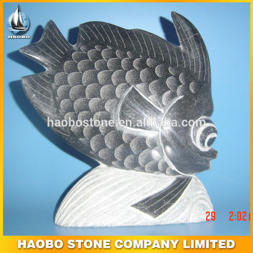 Natural Stone Carving Sculpture,Lovely Fish carving sculpture
