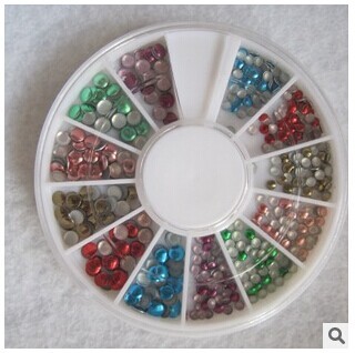 Color Metal Studs For DIY Nail Art Nail Art Decor Wheel/Nail Decor Art