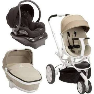 Quinny Moodd Stroller Travel System Natural Delight Black with Bassinet