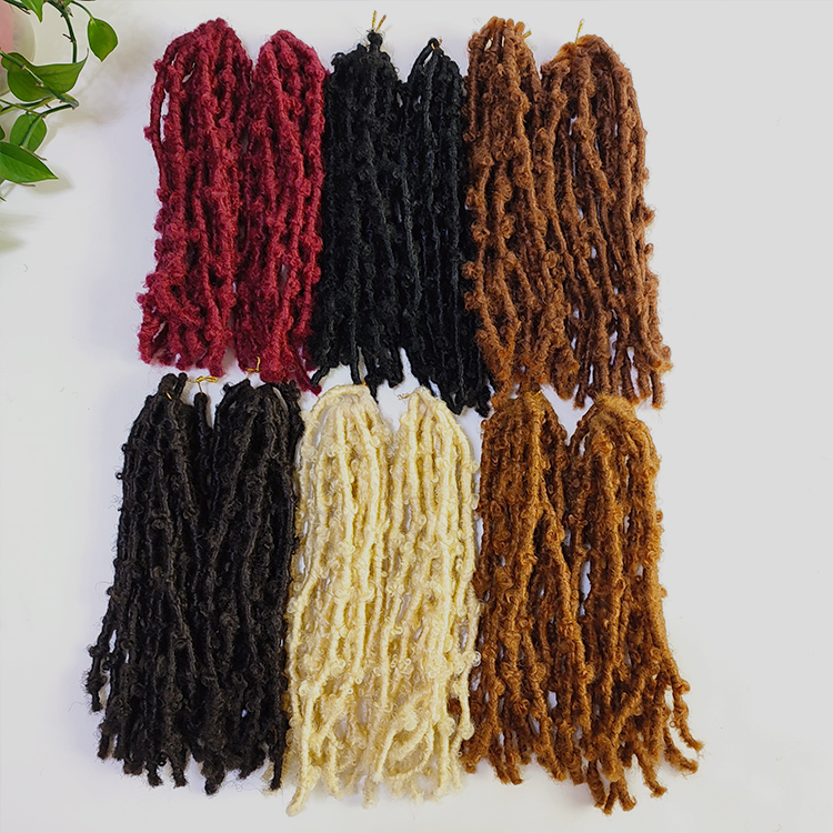 Distressed Locs Fluffy Crotchet Braiding Hair Water Wave Distressed Butterfly Locs Label Private Hair Butterfly Locs