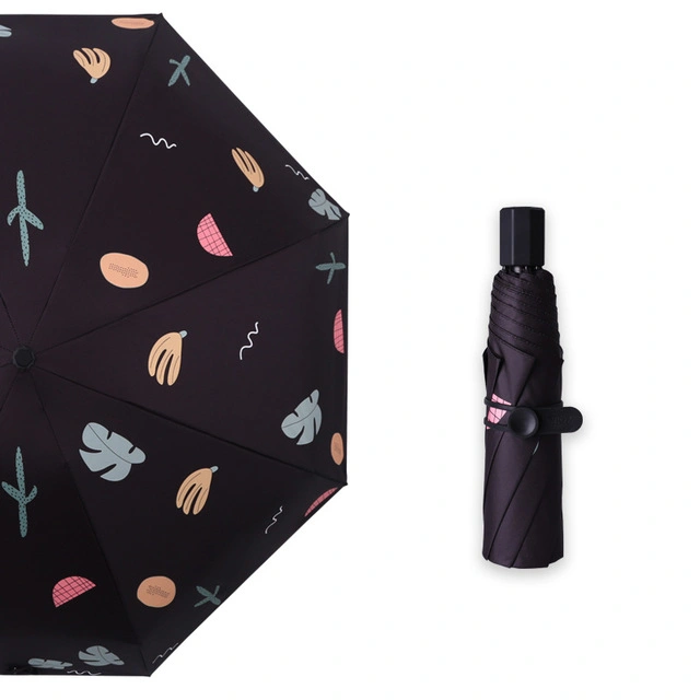 Women Compact Rain Paraguas 5 Fold Mini Pocket Folding Promotional Gift Custom Print Cheap Capsule Umbrella