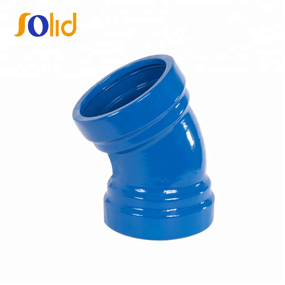 Ductile Iron Tyton Joint Pipe Fittings Double Socket 90 Degree Bend