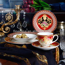 30 Pieces Luxury Fine Bone China Dinner Set
